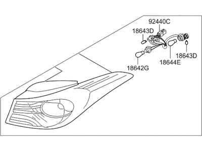 Hyundai 92402-3Y000 Lamp Assembly-Rear Combination,RH