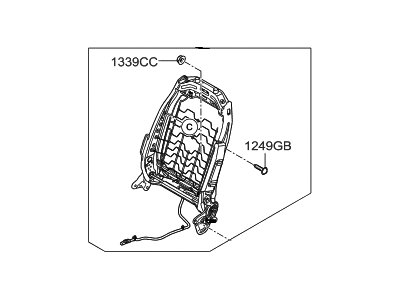 Hyundai 88310-F2140 Frame Assembly-Front Seat Back LH