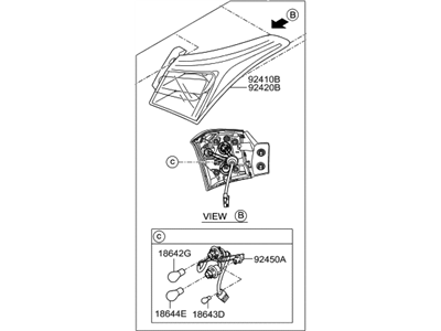 Hyundai 92401-A5120 Lamp Assembly-Rear Combination,LH