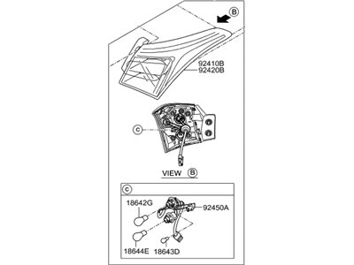 Hyundai 92402-A5010 Lamp Assembly-Rear Combination,RH