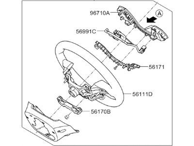 Hyundai 56100-F3110-TRY Steering Wheel Assembly