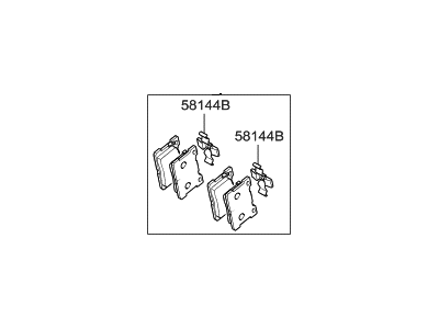 2019 Hyundai Genesis G90 Brake Pad Set - 58302-D2A05