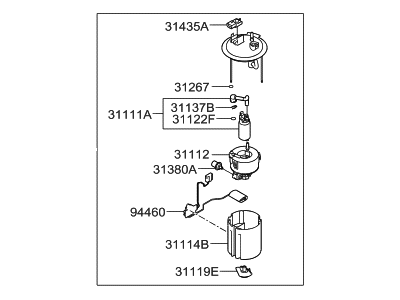 2017 Hyundai Santa Fe Fuel Sending Unit - 31110-B8500