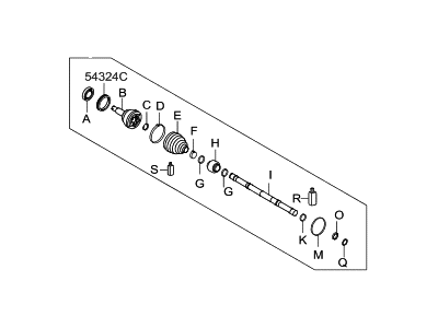 2013 Hyundai Elantra Axle Shaft - 49581-3Y000