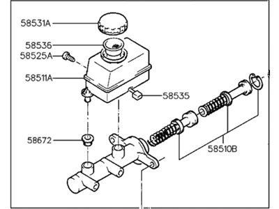 2001 Hyundai Tiburon Brake Master Cylinder - 58510-29315