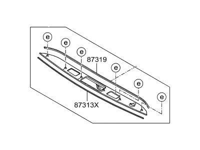 Hyundai 87310-B1000 GARNISH Assembly-Tail Gate