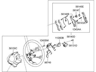 2004 Hyundai Tucson Steering Wheel - 56110-2E530-U7