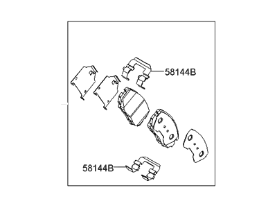 2005 Hyundai Sonata Brake Pad Set - 58101-3KA01