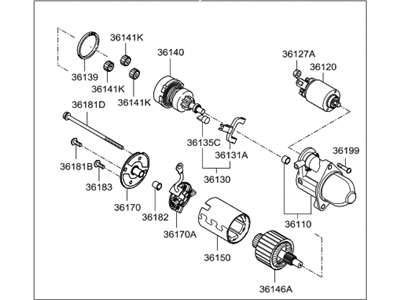 Hyundai Azera Starter Motor - 36100-3C260