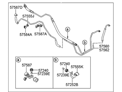 Hyundai 57510-3M800 Hose Assembly-Power Steering Oil Pressure