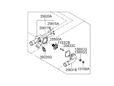 Hyundai 25600-23640 Control Assembly-Coolant Temperature