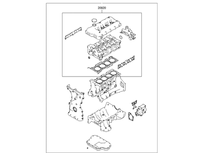 Hyundai 20910-2CD00 Gasket Kit-Engine Overhaul