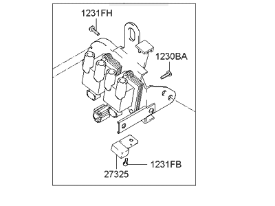 2009 Hyundai Tucson Ignition Coil - 27301-37150