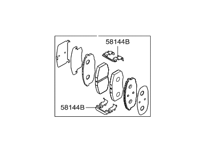 Hyundai 58101-F3A00 Front Disc Brake Pad Kit