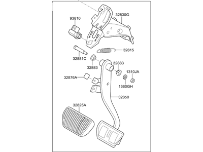 2017 Hyundai Genesis G90 Brake Pedal - 32800-D2100