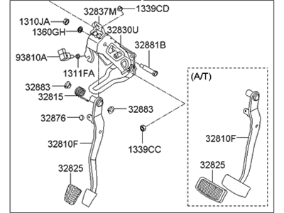 Hyundai Elantra Brake Pedal - 32800-2H300