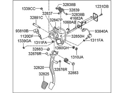 Hyundai 32802-2H200 Pedal Assembly-Clutch