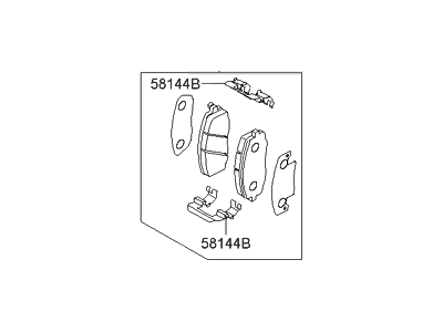 Hyundai Brake Pad Set - 58101-1RA00