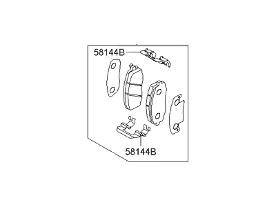 2014 Hyundai Accent Brake Pad Set - S5810-11RA1-0