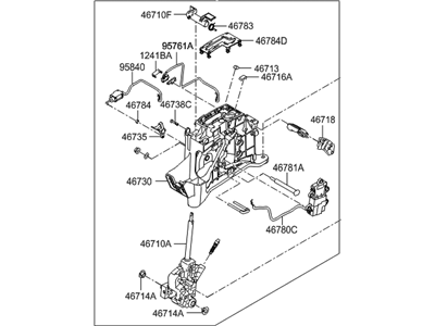 Hyundai 46700-C1200 Lever Assembly-Automatic Transmission