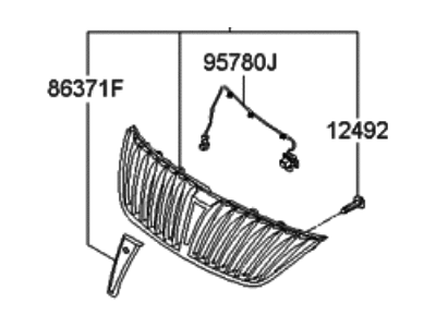Hyundai 86360-3N810 Radiator Grille Assembly