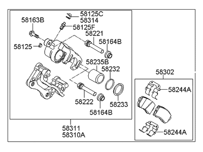 2009 Hyundai Sonata Brake Caliper Bracket - 58210-3Q100