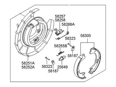 Hyundai 58270-3Q100 Brake Assembly-Parking Rear,RH