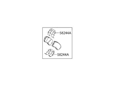 Hyundai 58302-3QA10 Rear Disc Brake Pad Kit