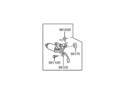 Hyundai 98010-24001 Windshield Wiper Motor Assembly