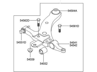 2001 Hyundai Sonata Control Arm - 54501-38011