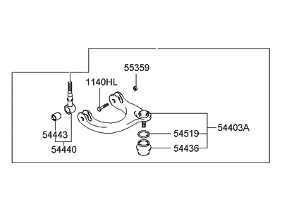 1998 Hyundai Sonata Control Arm - 54420-38000