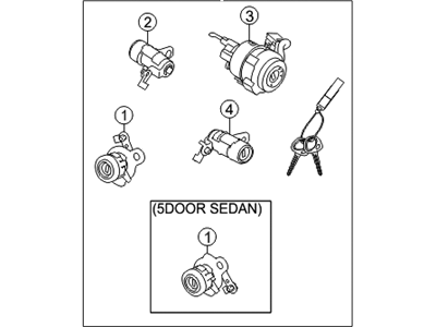 2015 Hyundai Accent Door Lock Cylinder - 81905-1R523