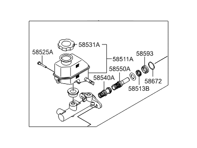 Hyundai 58510-2M510 Cylinder Assembly-Brake Master