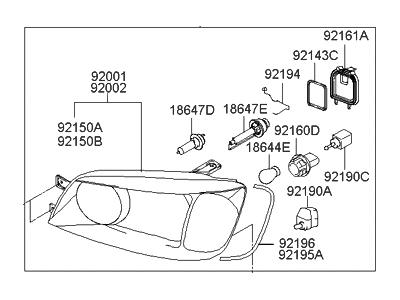 Hyundai XG300 Headlight - 92101-39710