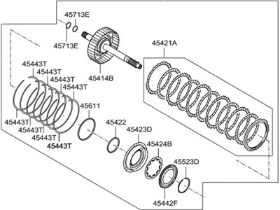 Hyundai 45410-3B600 Clutch Assembly-35R