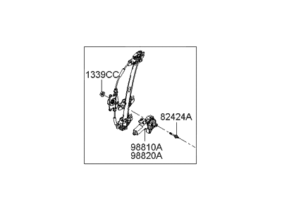 Hyundai Accent Window Regulator - 82402-1G010