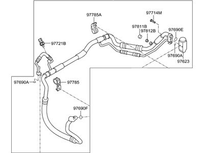 2017 Hyundai Elantra A/C Hose - 97775-F3300