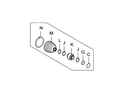 Hyundai 49609-3JA00 Boot Kit-Front Axle Wheel Side RH