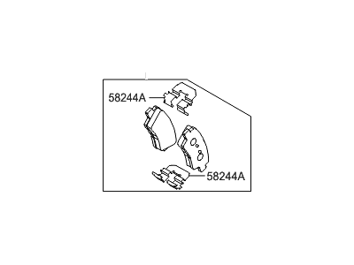 Hyundai 58302-1RA30 Rear Disc Brake Pad Kit