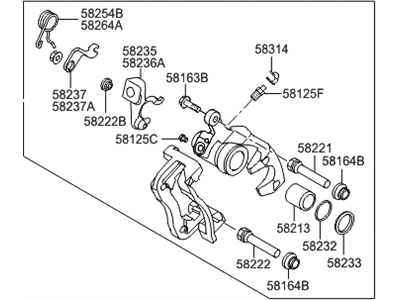 Hyundai Accent Brake Caliper - 58310-1RA30