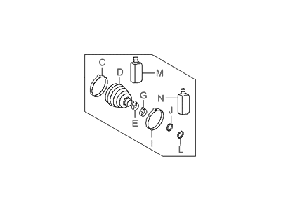 Hyundai 49509-2SA60 Boot Kit-Rear Axle Wheel Side