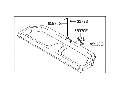 Hyundai 85910-2E000-DD Trim Assembly-Covering Shelf