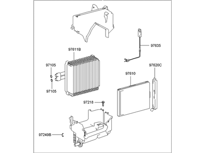 2004 Hyundai Accent Evaporator - 97601-25000