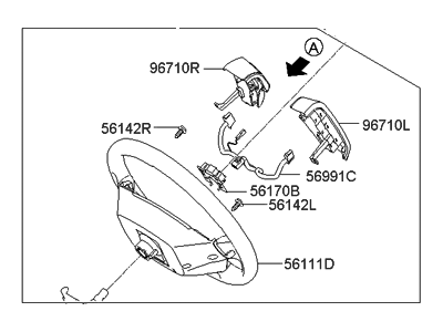 Hyundai 56110-3M310-A4 Steering Wheel Assembly