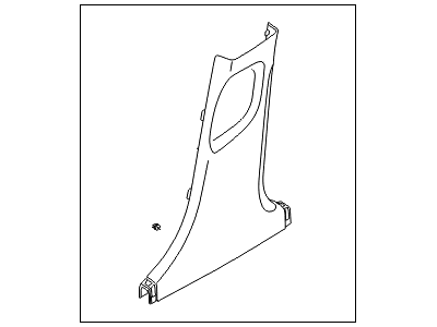 Hyundai 85845-3V000-RY Trim Assembly-Center Pillar Lower RH