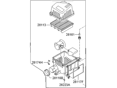 Hyundai 28110-2H170 Cleaner Assembly-Air