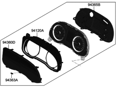 Hyundai Kona Instrument Cluster - 94011-J9100