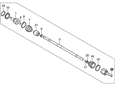 2015 Hyundai Veloster Axle Shaft - 49501-2V000