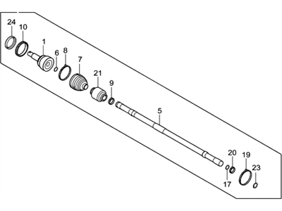 2013 Hyundai Veloster Axle Shaft - 49591-2V0A0