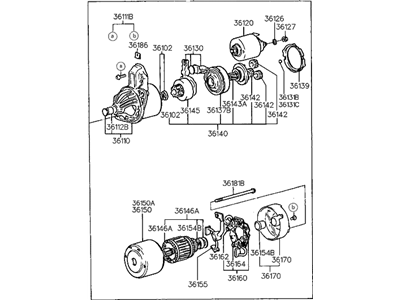 Hyundai 36100-32640 Starter Assembly